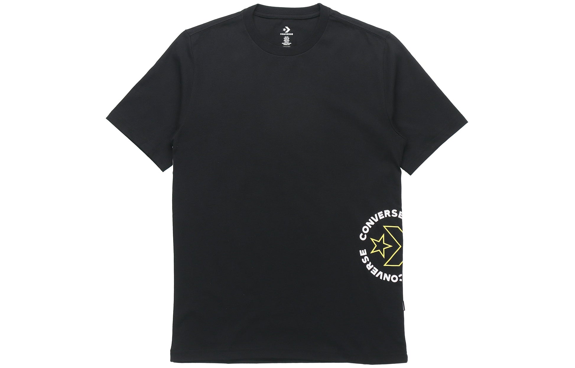 Men's Converse Classic Logo Printing Short Sleeve Black 10018872-001