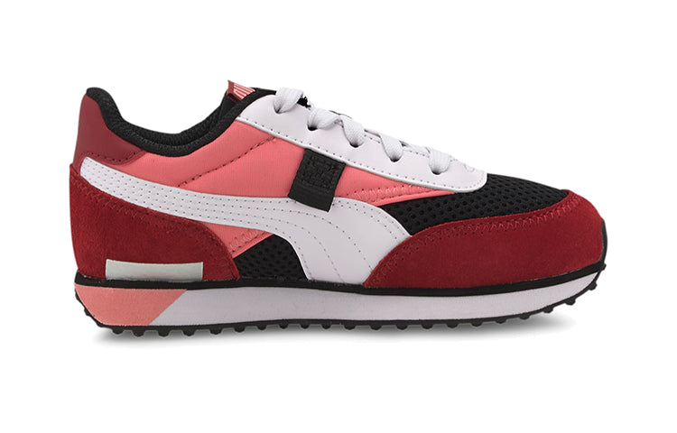 (PS) PUMA Future Rider Galaxy Sports Running Shoes White/Black/Red 374425-03