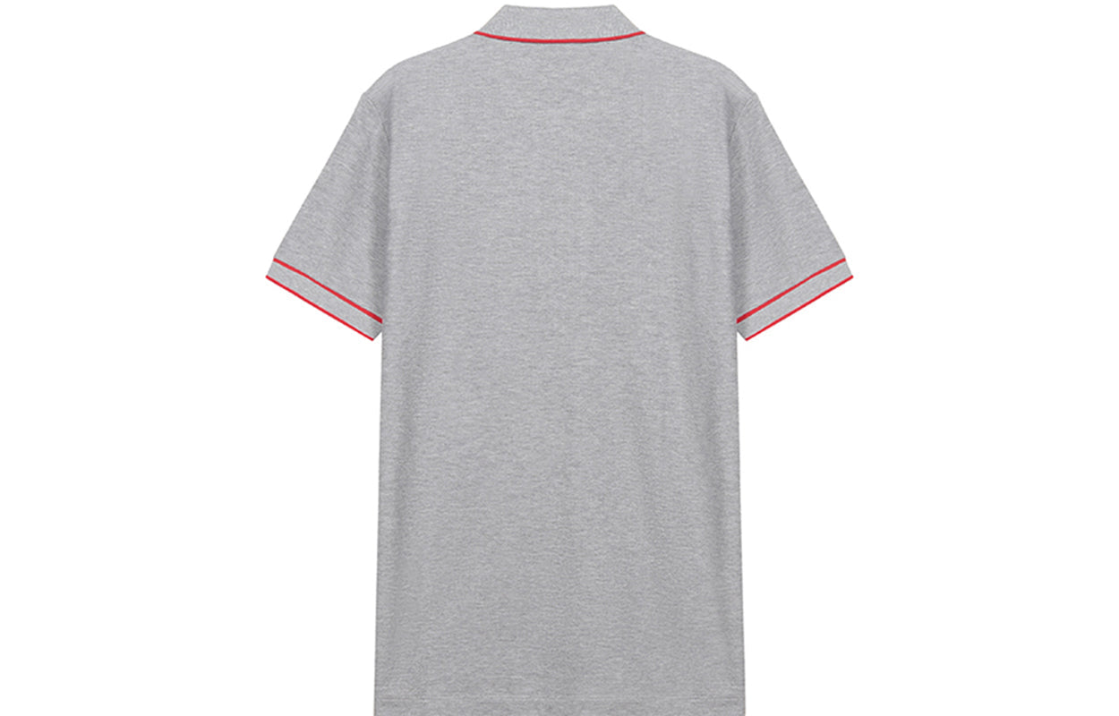 Men's Burberry Stripe Short Sleeve Polo Shirt Gray 80340761
