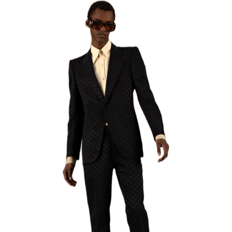 Gucci GG Cotton Viscose Formal Jacket 'Black' 694213-ZAHMD-1000