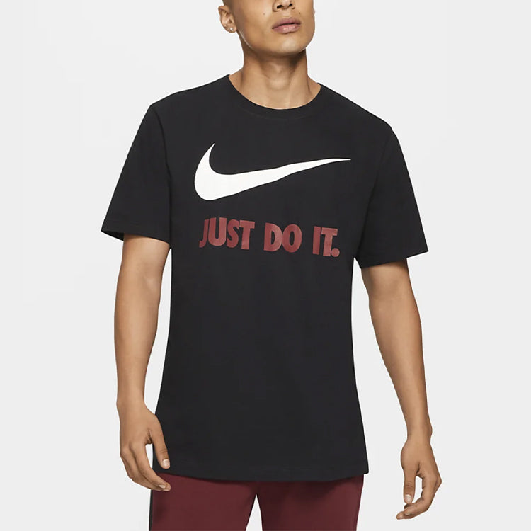 Nike Authentic Jdi Alphabet Printing Quick Dry Sports Short Sleeve Black BV0623-010