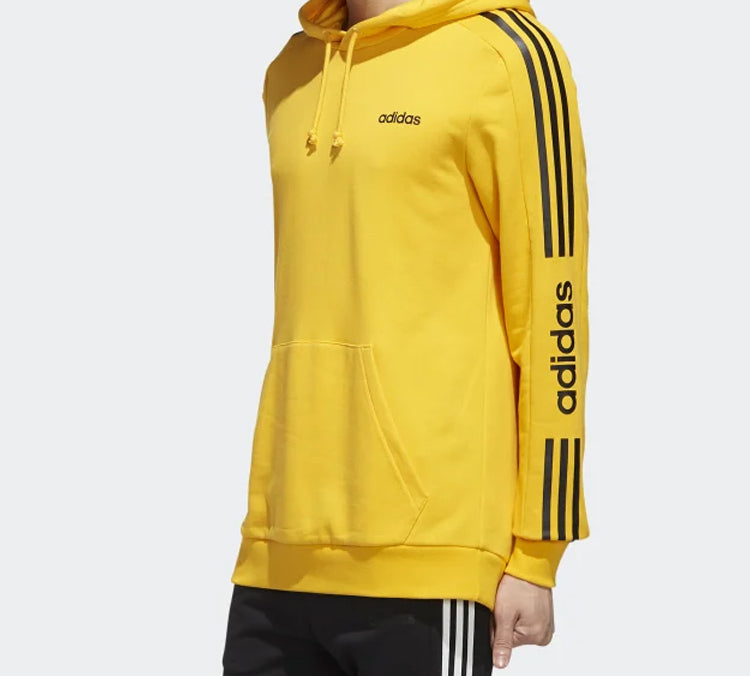 adidas neo M Ce 4S Hdy Side Stripe Knit Sports Pullover Gold Color EI4674