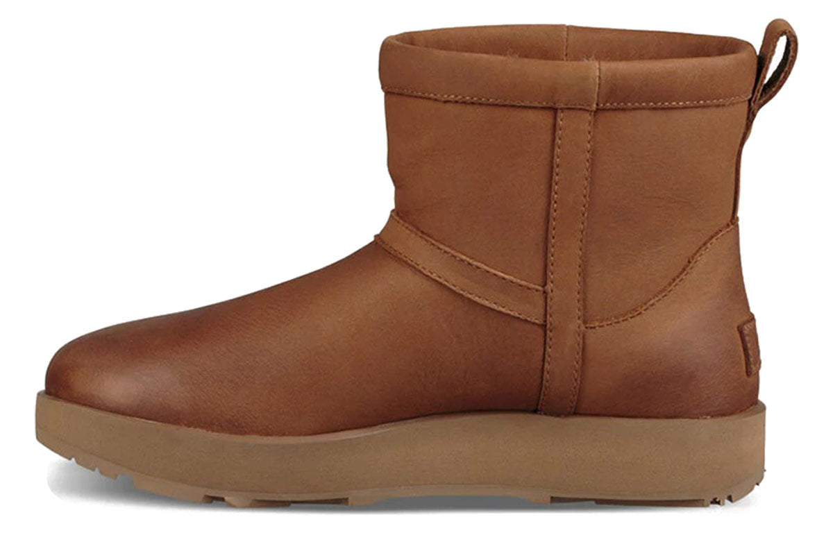 (WMNS) UGG Classic Mini Leather Waterproof 'Chestnut' 1019641-CHE