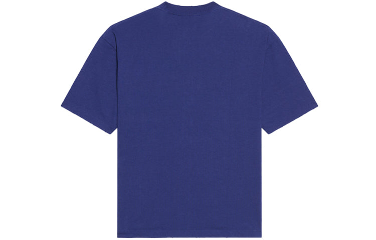 Men's Balenciaga FW21 Retro Knit Short Sleeve Navy Blue 612966TKVD33967
