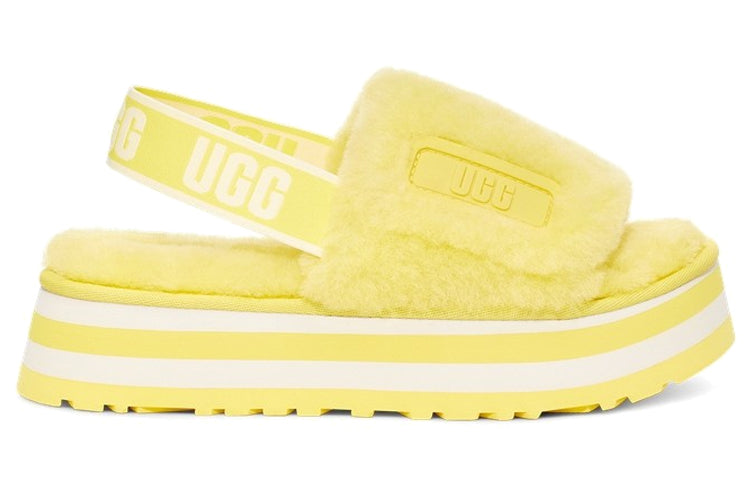 (WMNS) UGG Disco Slide Thick Sole Yellow Slippers 1112258-MRT