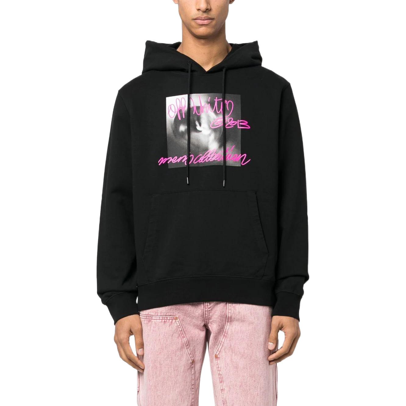 Off-White Graphic-Print Hoodie OMBB097F22FLE0131068