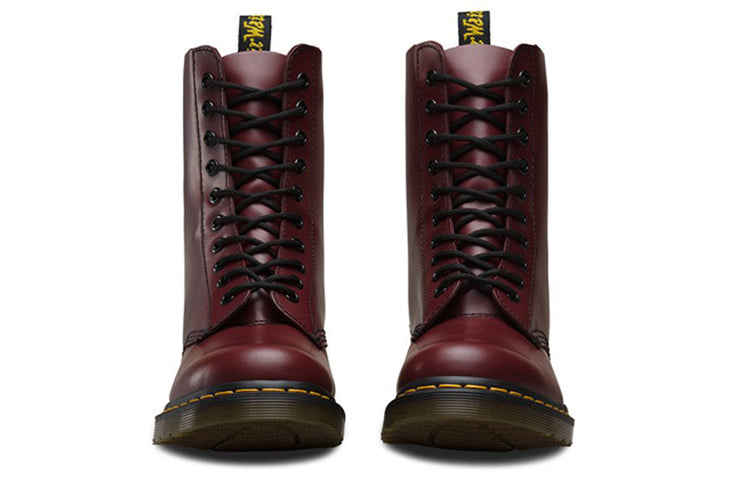 Dr. Martens 1490 Black Smooth Classic 10 Martin boots Couple Style Red 10092600