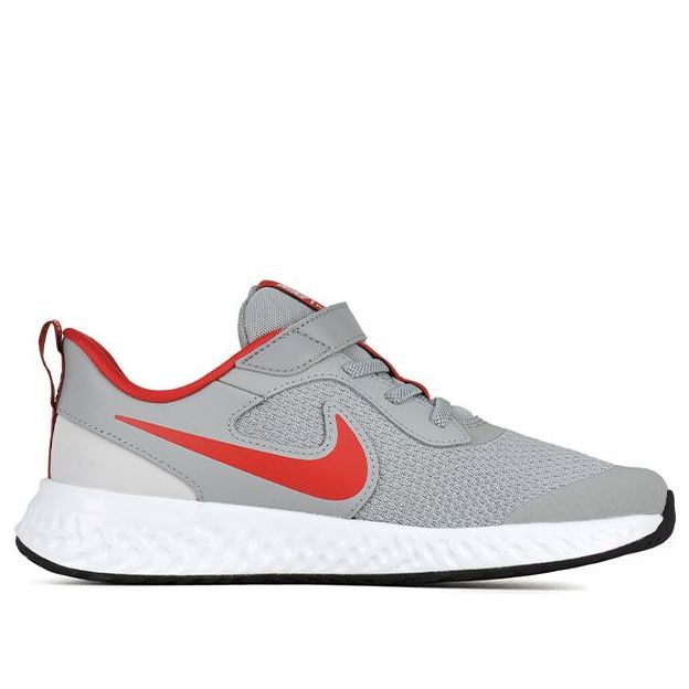 (PS) Nike Revolution 5 Low-Top Grey/Red BQ5672-013