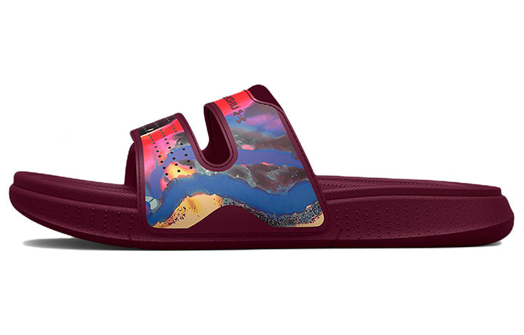 (WMNS) Under Armour Ansa Studio Slides 'Graphic Bolt Red' 3025404-600