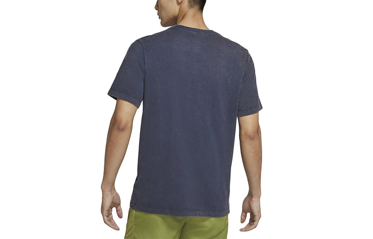 Nike Dri-FIT Alphabet Printing Sports Short Sleeve Obsidian Color Black CZ8181-451