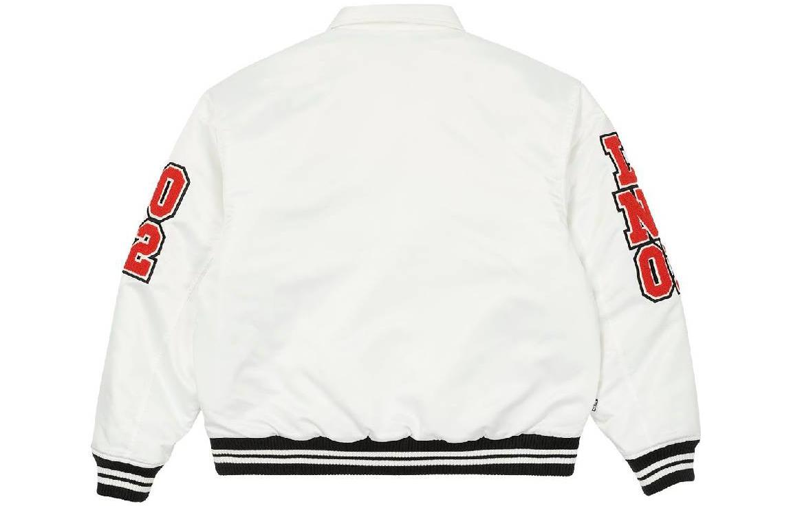 Palace FW22 SSatin Varsity Jacket 'White' P23JK024