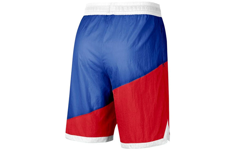 Nike Alphabet Printing Casual Sports Basketball Shorts Red Blue AT3165-482