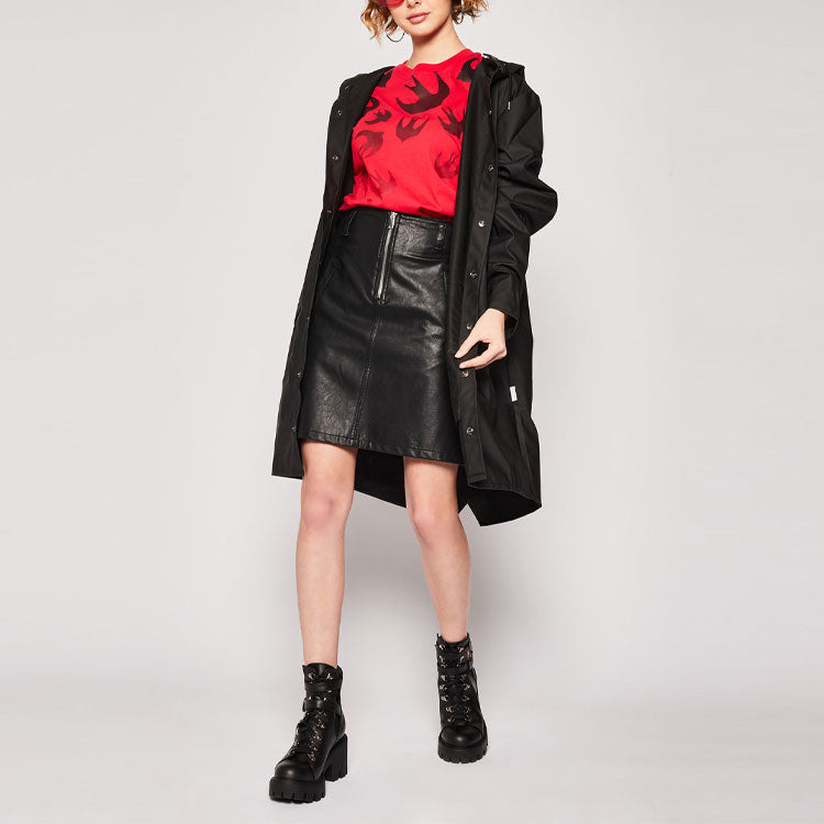 McQ Alexander McQueen SS21 Swallow Pattern Short Sleeve Red 583305-ROT43-6109