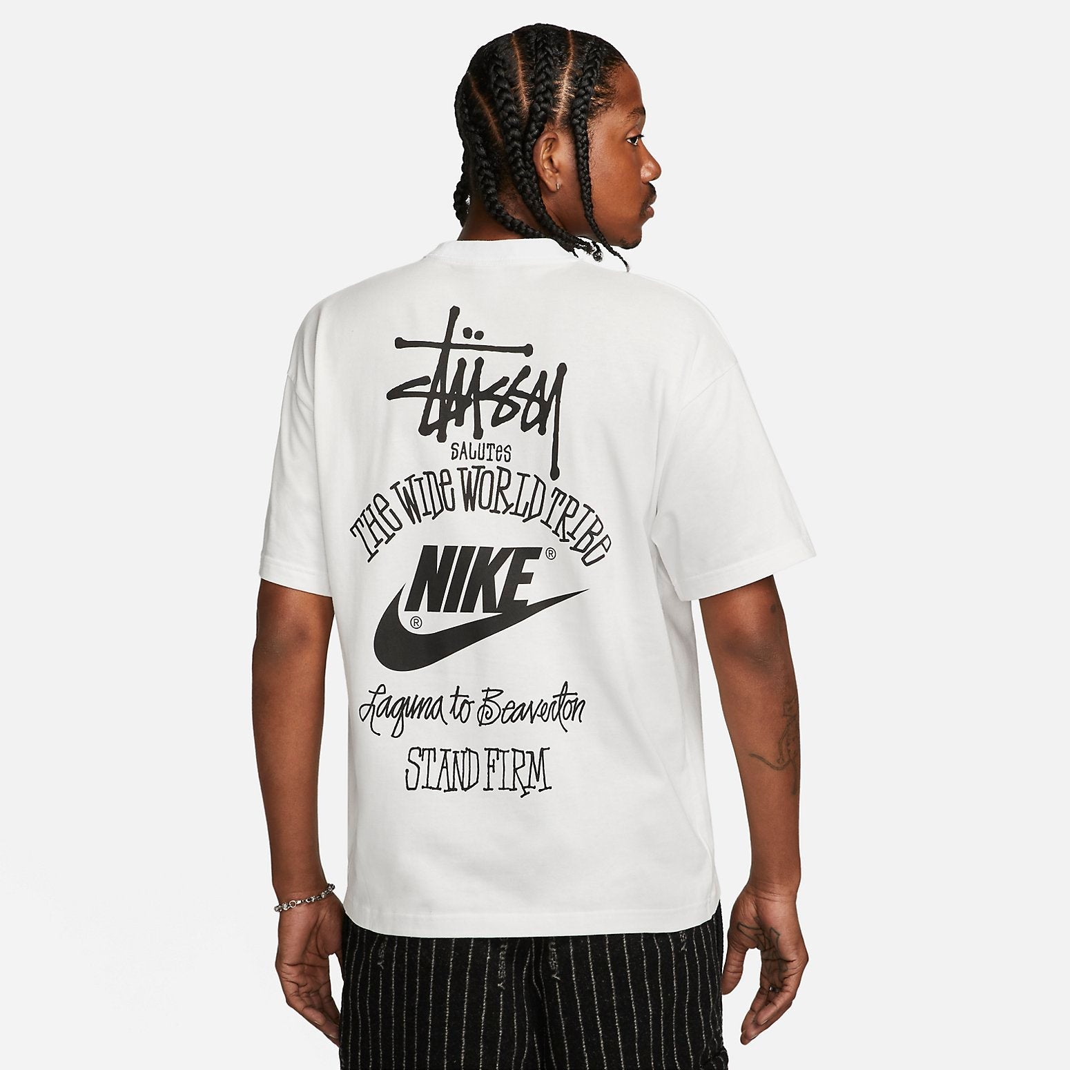 Nike x Stussy The Wide World Tribe T-Shirt 'White' DV1774-100