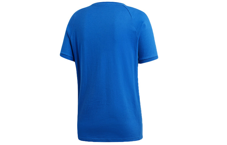 adidas originals Sports Round Neck Retro Short Sleeve Blue DH5805