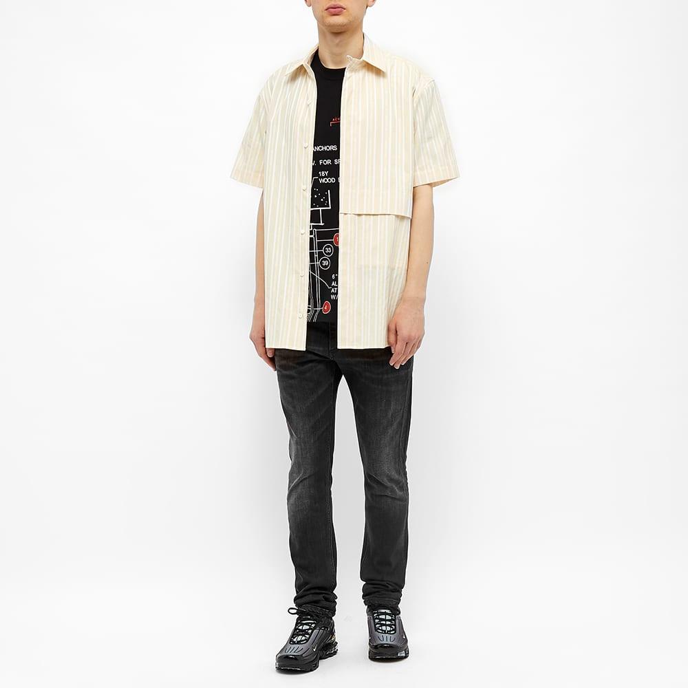 A-COLD-WALL* SS20 Blueprint Tee Small logo Blue Printing Short Sleeve Unisex Black ACWMTS003WHL-BK
