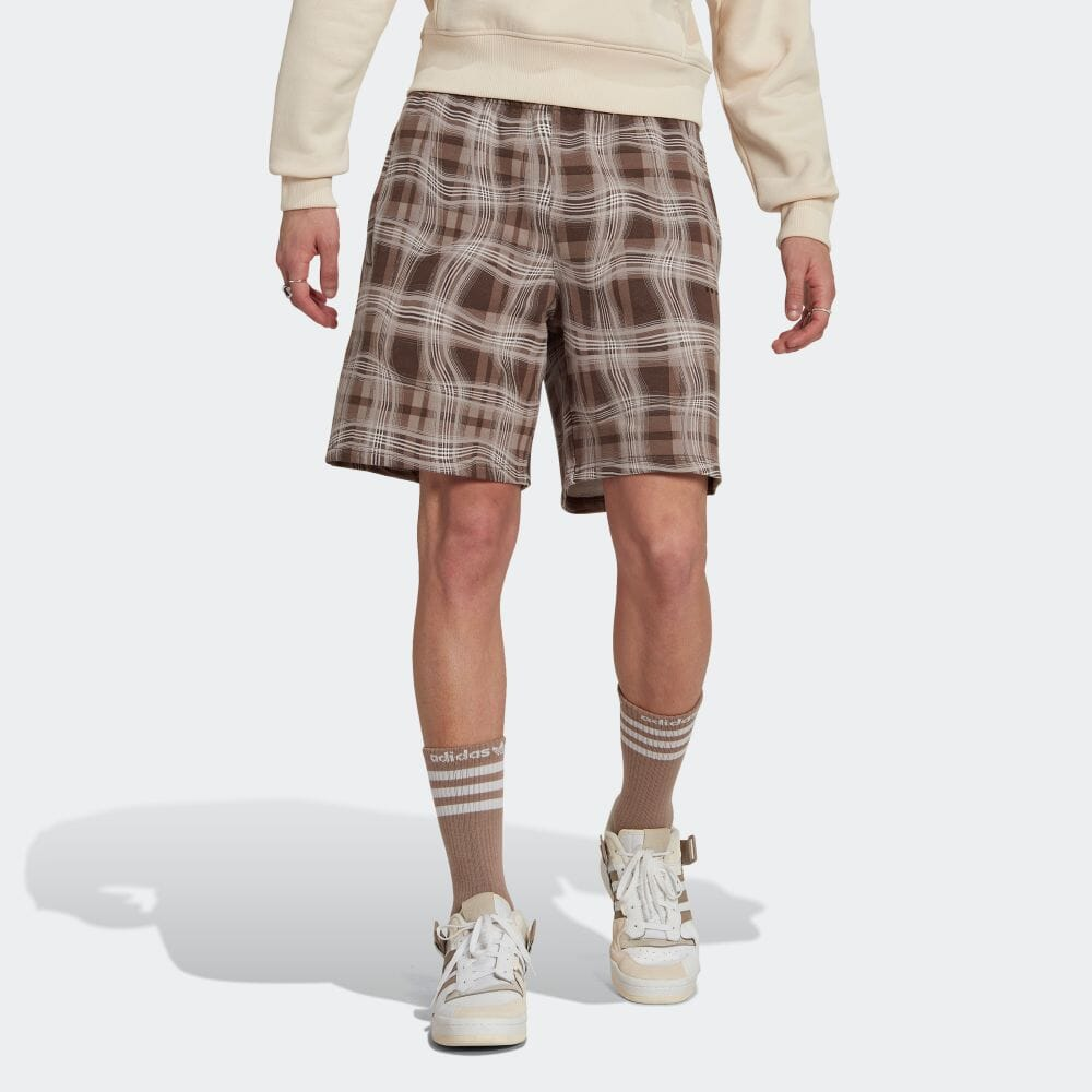 adidas Originals Allover Print Shorts 'Brown White' HM4949