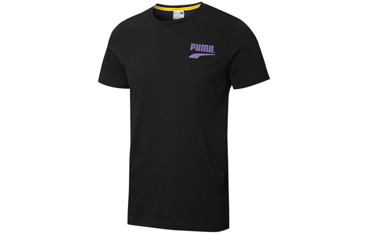 PUMA Club Graphic Tee 'Black White Yellow' 599151-91