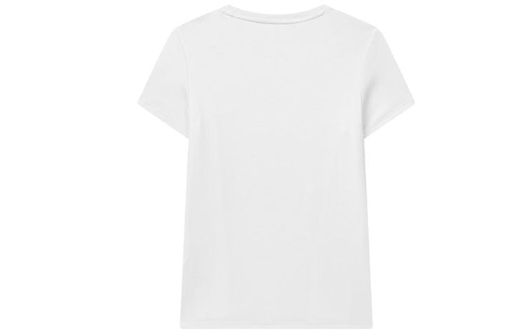 (WMNS) FILA Alphabet Pattern Printing Sports Minimalistic Short Sleeve White F11W028148F-WT