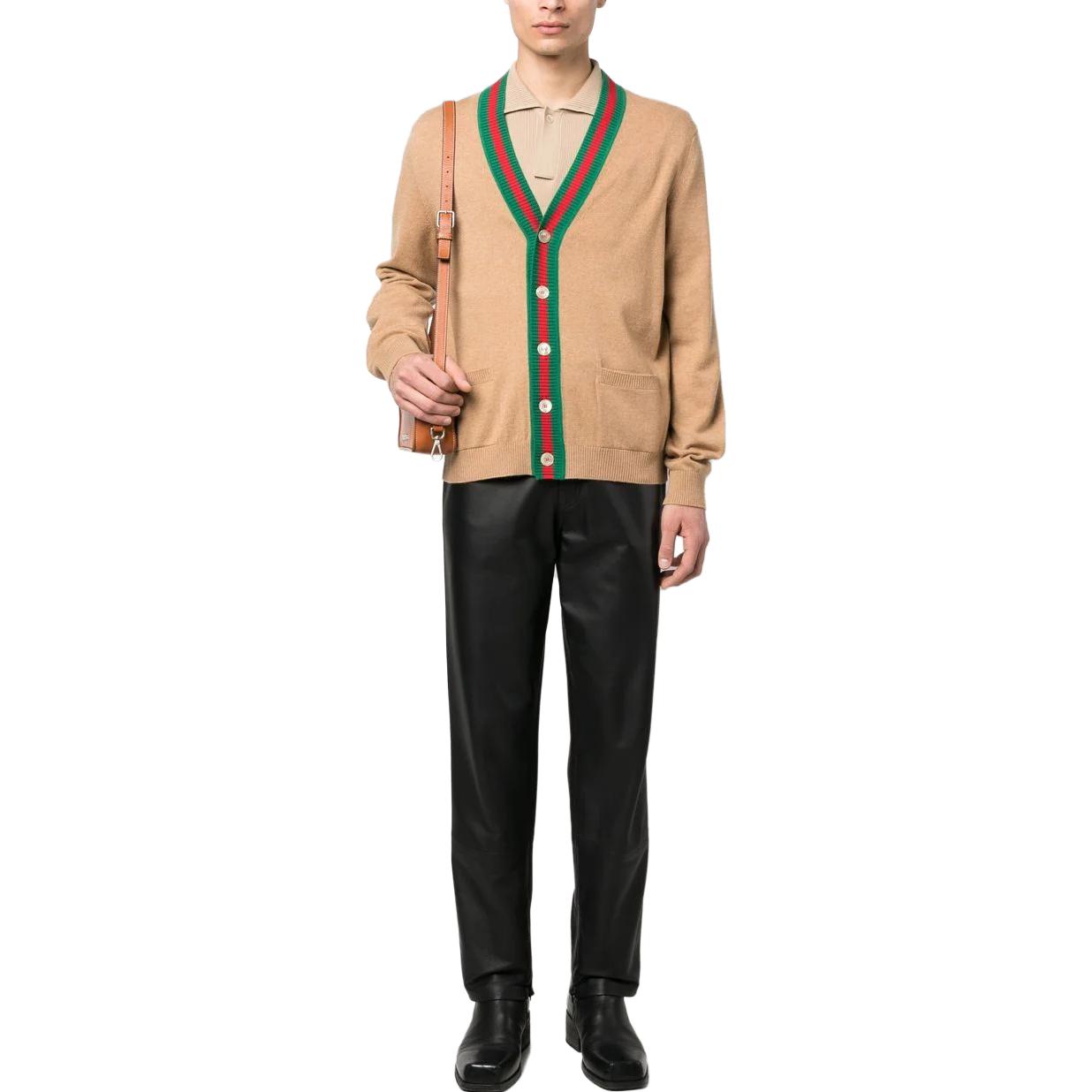 Gucci Cashmere Cardigan 'Camel' 716342-XKCQC-2602