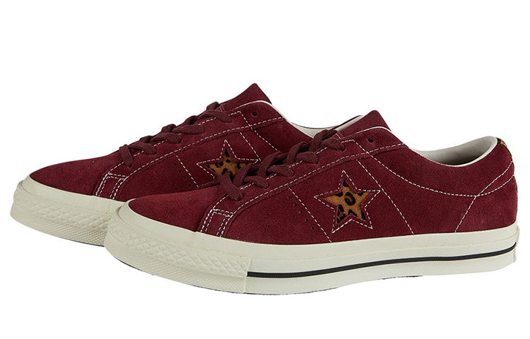 Converse One Star OX Non-Slip Wear-resistant Low Tops Casual Skateboarding Shoes Red 163057C