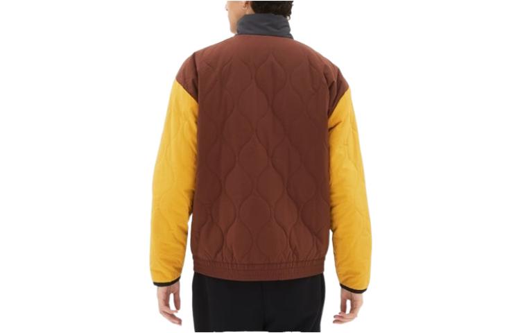 New Balance Athletics Full Zip Quilted Outerwear Asia Sizing 'Rich Oak' MJ23501-ROK