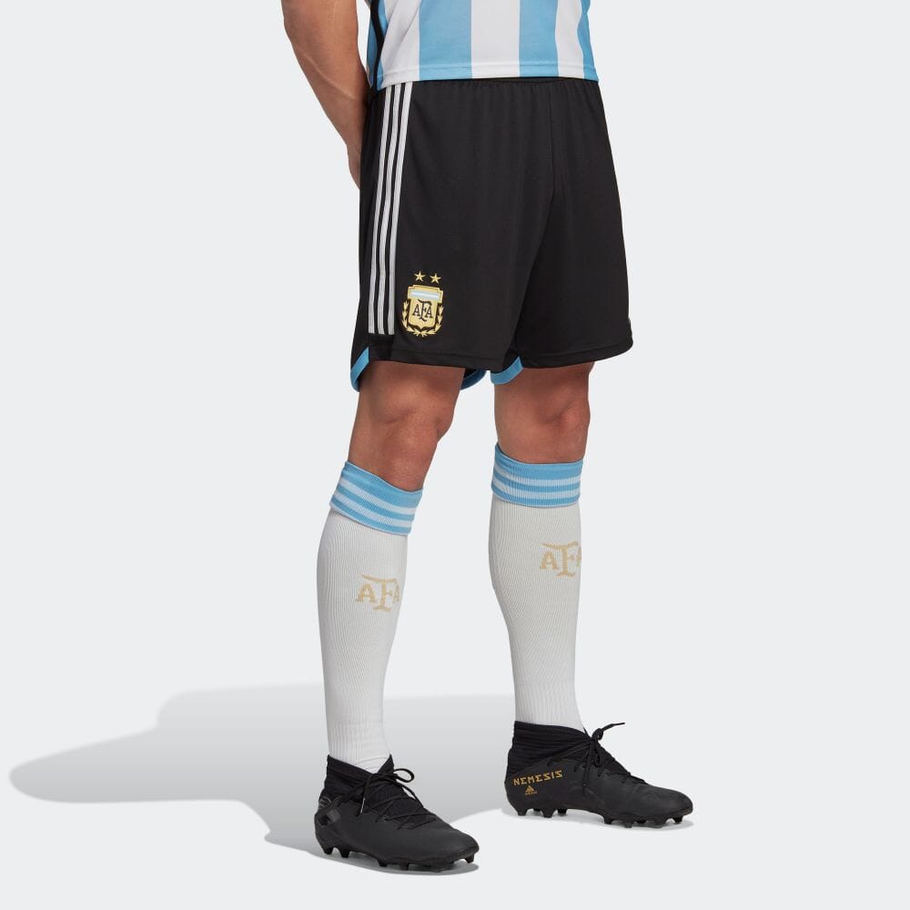 adidas Argentina 22 Home Shorts Asia Sizing 'Black White' HB9216