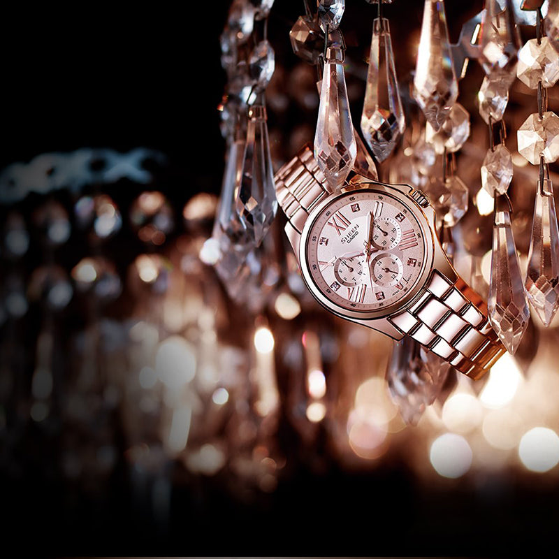 CASIO SHEEN Stainless Steel Strap Rose Gold Analog SHE-3806PG-9A