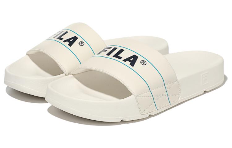 FILA Drifter Lines Casual Sports Slippers Unisex Beige Blue Korean Version 'Creamwhite Blue' 1SM01942E_920