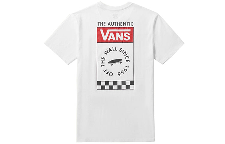 (WMNS) Vans Skateboard Grid Alphabet Printing Short Sleeve White VN0A3ZOFWHT