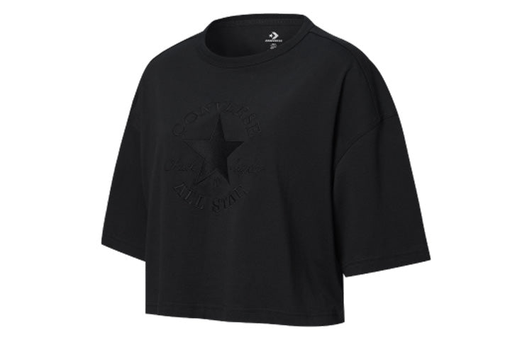 (WMNS) Converse All Star Series Alphabet Loose Short Sleeve Black 10020757-001