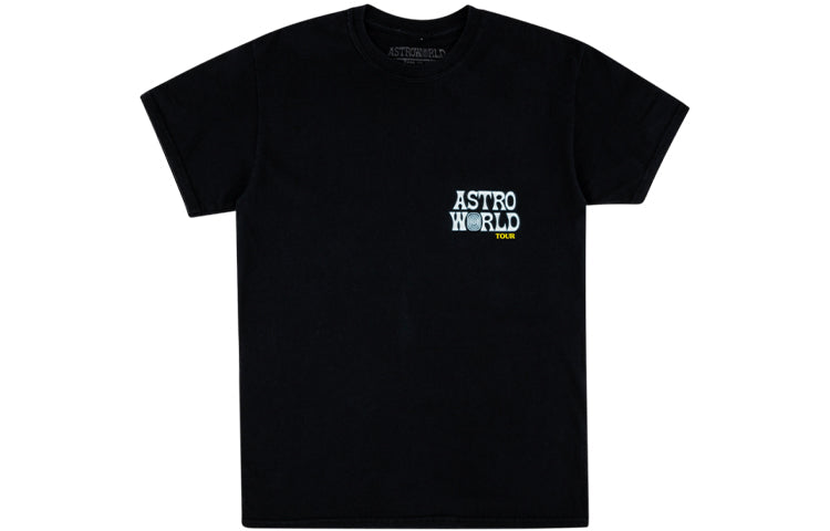 Travis Scott Unisex Cactus Jack Astroworld Staff Round-neck Printing Black TC-46