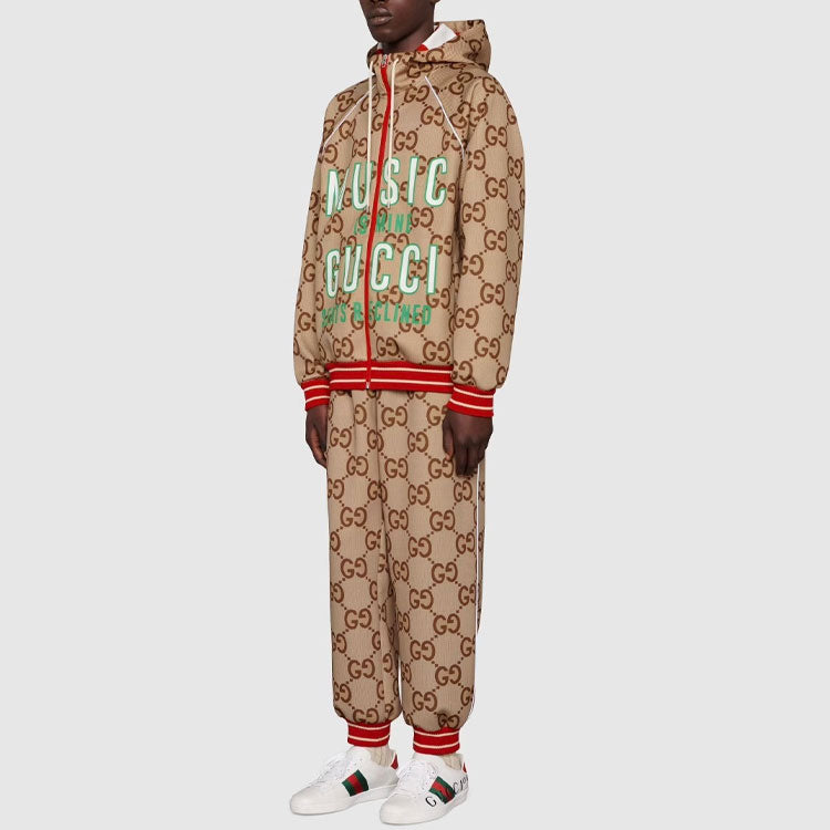 Gucci 2000 Jumbo GG Track Pants 'Beige Ebony' 676473-XJDXI-2270