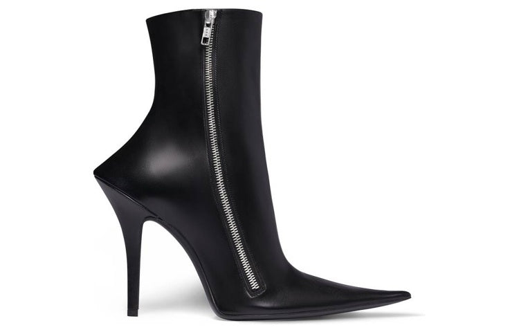 (WMNS) Balenciaga Witch 110mm Booties 'Black Sheepskin' 747603WBCW01000