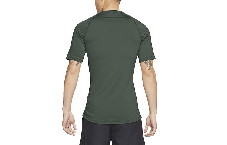 Nike Pro Logo Printing Training Quick-dry Tight Male Green Dark green BV5632-337