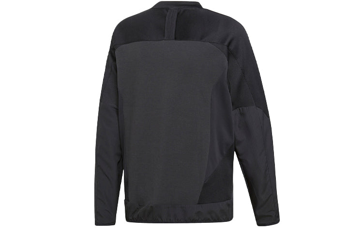 adidas originals Sweatshirt Splicing Casual Sports Round Neck Pullover Black DV1980