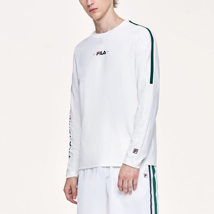 FILA Athletics Tennis Sports Round Neck Long Sleeves White A11M113201F-WT