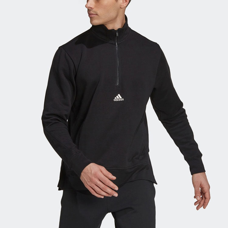 adidas Halfzip M Casual Sports Stand Collar Black H54029