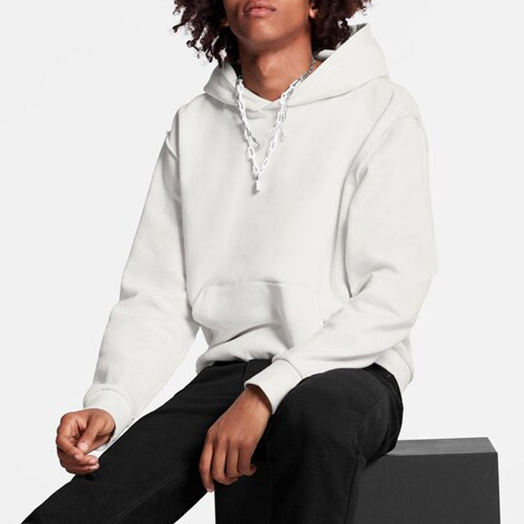 LOUIS VUITTON LV Back Tag Hooded Sweatshirt For Men White 1A5VJ
