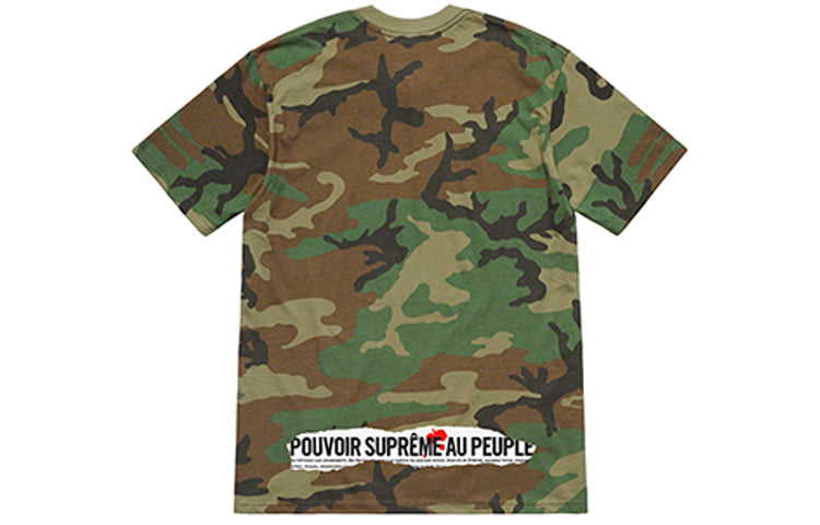 Supreme SS19 Headline Tee WoodlandCamo Logo Tee SUP-SS19-764
