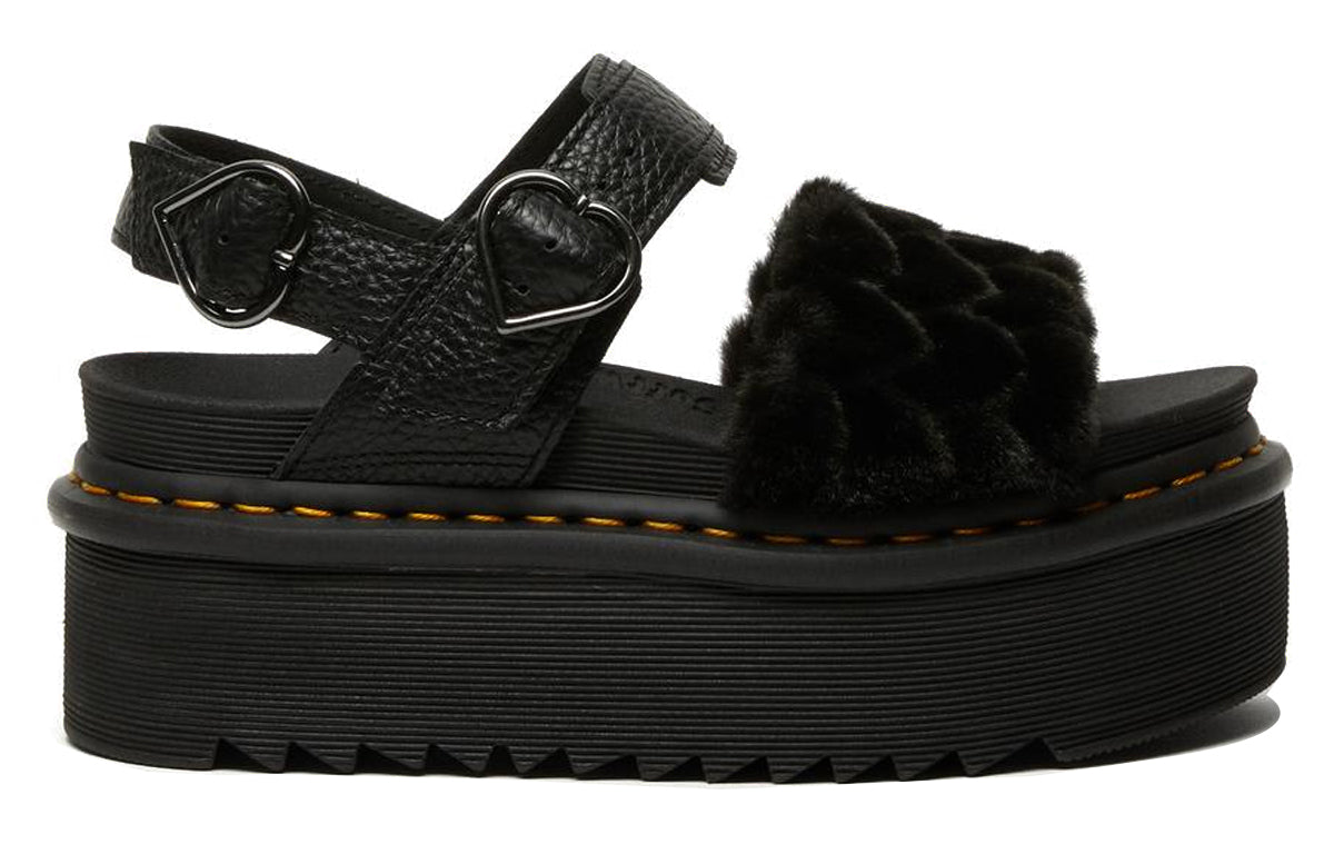 (WMNS) Dr. Martens Voss Quad Flatform Sandal Black 26921001