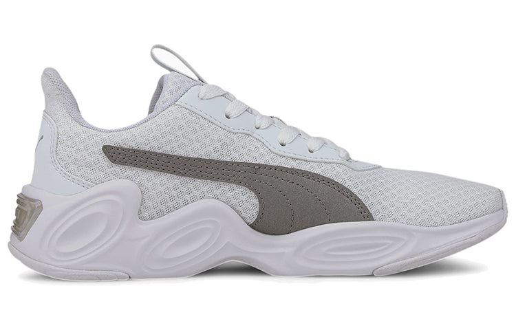 (WMNS) PUMA Cell Magma Clean Low-top Running Shoes White/Grey 193657-04