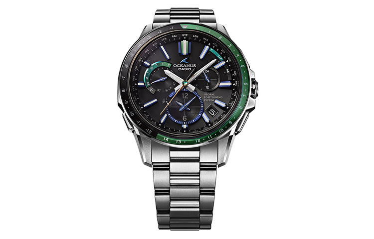 CASIO Sports Green DialSilver Strap Mens GreenSilver Analog OCW-G1100-1A22021