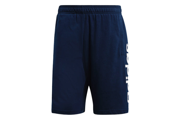 Men's adidas Ess Lin Shor SJ Sports Stylish Knit Navy Blue Shorts BS5028