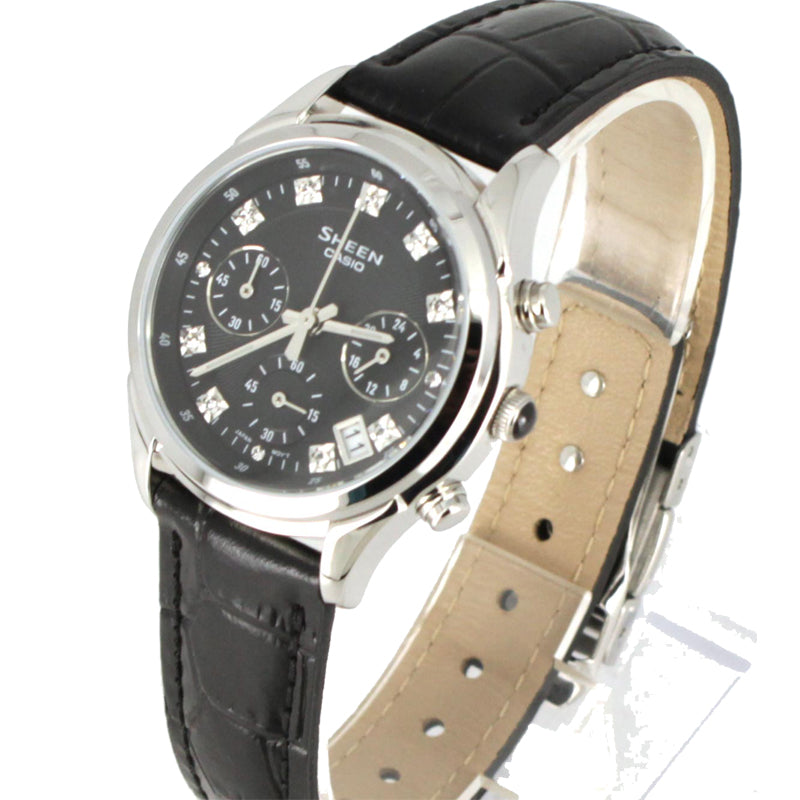 CASIO Female SHEEN Japan / South Korea Fashion Waterproof Black Analog SHE-5023L-1ADR