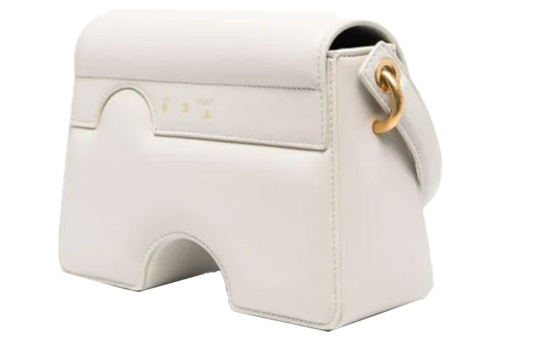 Off-White Burrow-22 Single-Shoulder Bag White OWNN005S21LEA0010300