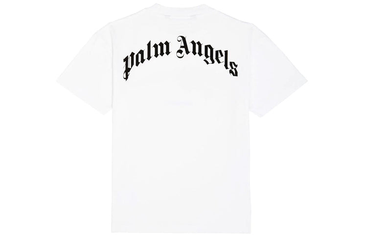 Men's PALM ANGELS Printing Short Sleeve White PMAA001E20JER0130155