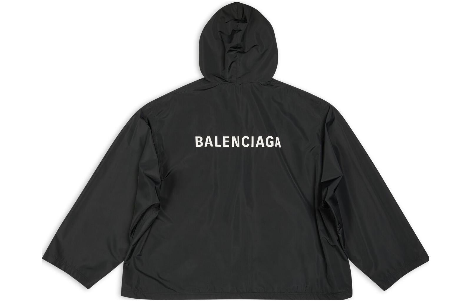 Balenciaga Hooded Windbreaker Jacket 'Black' 725275TYD361000
