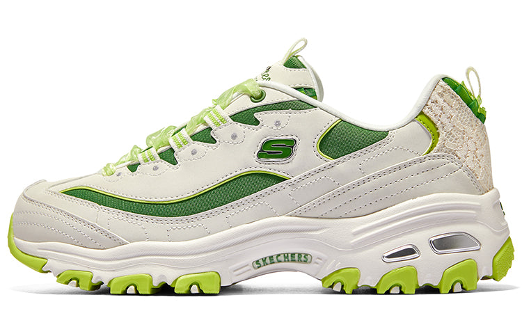(WMNS) Skechers D'Lites 1.0 Chunky Sneakers 'Beige Green' 896738-WGR