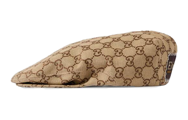 Gucci GG Cotton Drill Flat Cap 'Beige Brown' 660253-4HAGN-9764